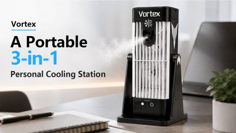 Vortex- 3-in-1 Personal Cooling Fan with Ice Mist