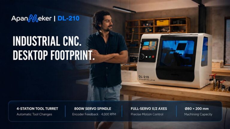 Apanmeker- DL-210 Industrial CNC Power in a Desktop Lathe