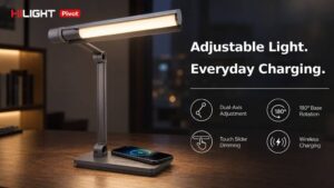 Hilight Pivot- Adaptive Desk Light with Wireless Charging