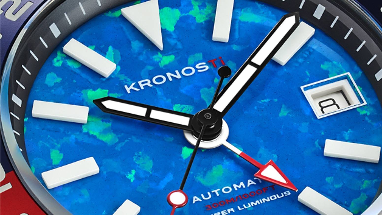 KRONOSTI STRATA GMT- Titanium Natural Stone Dial Watch