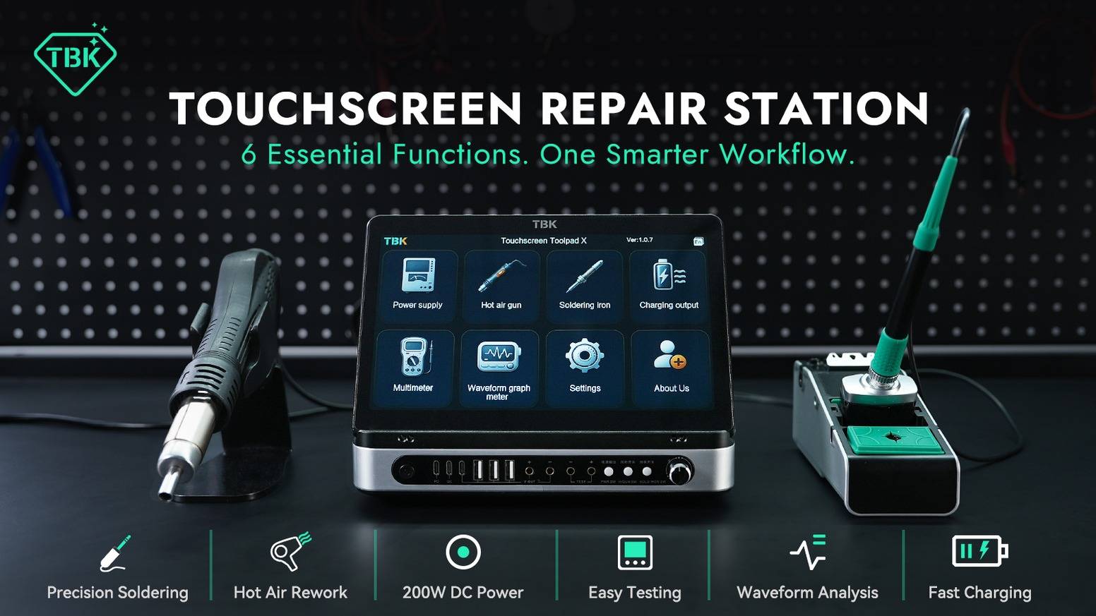 TBK N1- The 6-in-1 Touchscreen Soldering & Repair Station