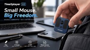 TIMEXPLAYER- A 38g Mini Multi-Device Wireless Mouse