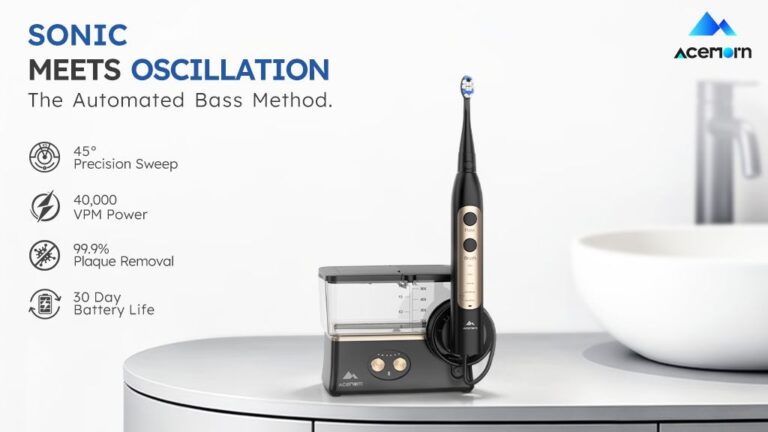 The 45° Sonic-Oscillating 2-in-1 Flossing Toothbrush