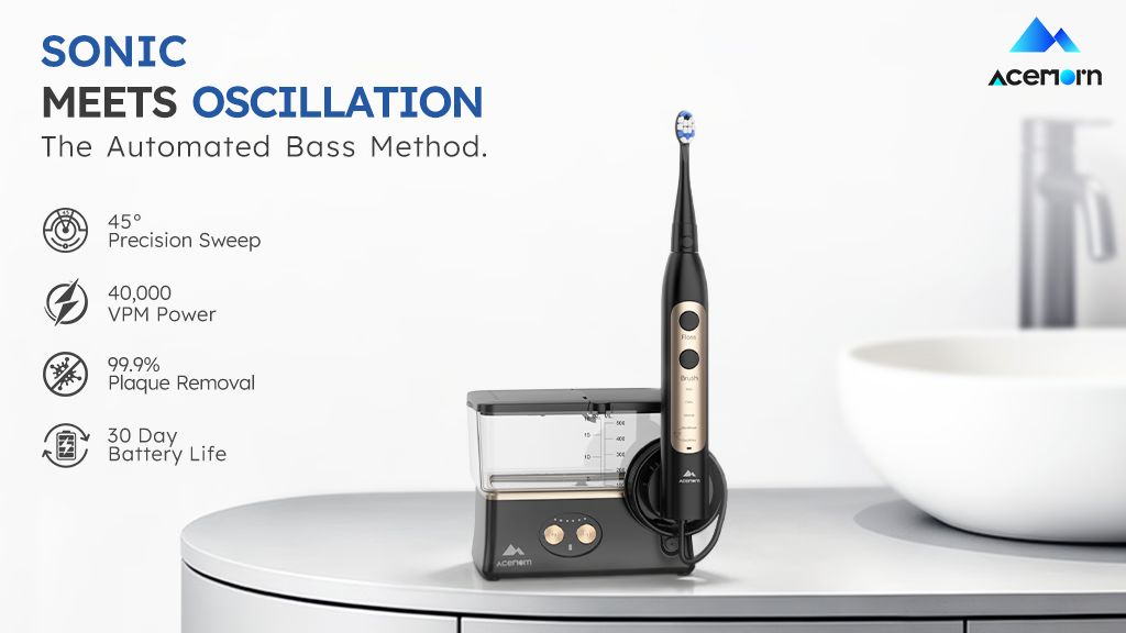 The 45° Sonic-Oscillating 2-in-1 Flossing Toothbrush