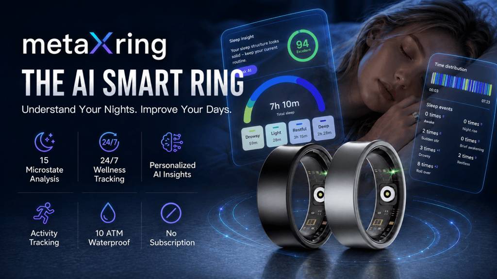 metaXring AI Smart Ring- Understands Nights. Improves Days.