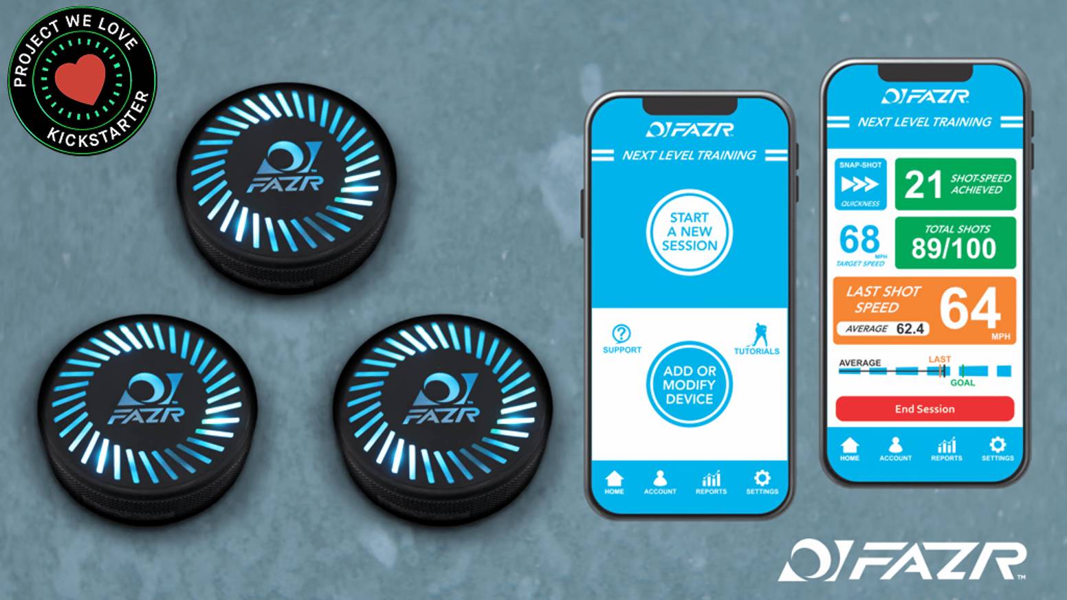 FAZR Puck- The Smart Hockey Puck That Tracks Every Shot