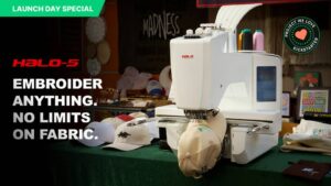 HALO-5: Pro 5-Needle Embroidery Machine with Auto-Digitizing