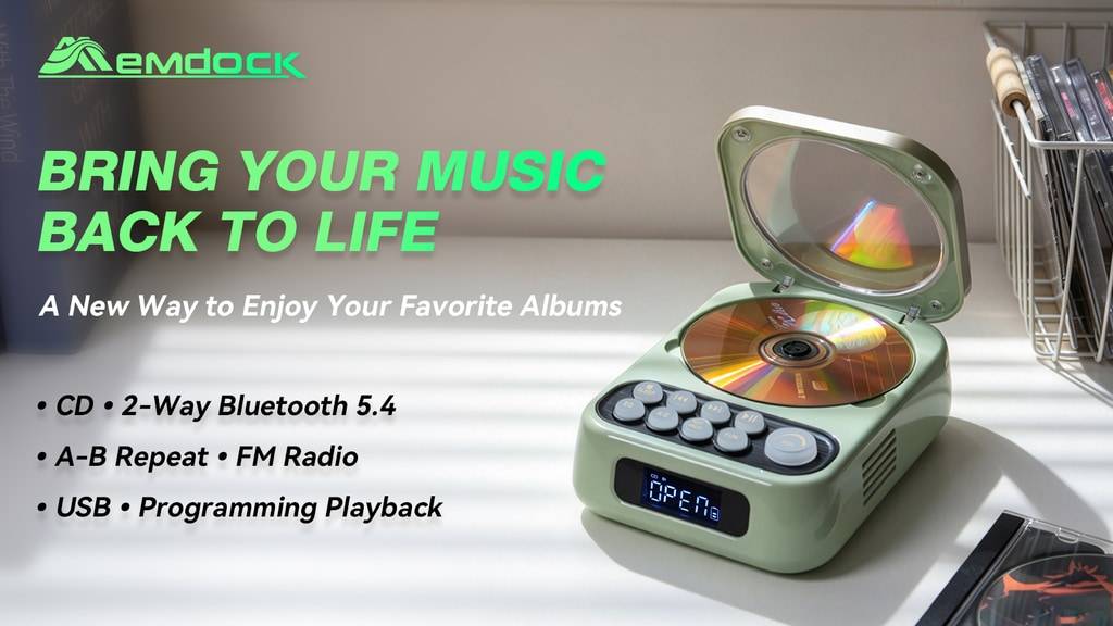 Memdock M1- Revive Your Music Ritual with a Portable CD Player