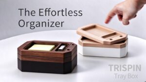 TriSpin- An Effortless Rotating Desktop Organizer - Stackable